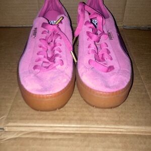 Puma Women's Pink Suede Sneakers